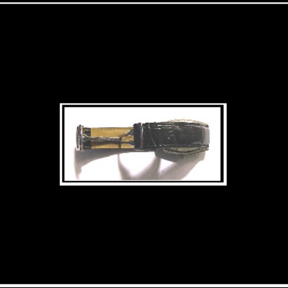 Men's Cartier Alligator Print Leather Watch Wrist Band Strap Cuir Veritable